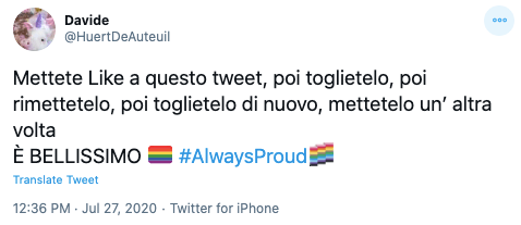 Tweet su twitter