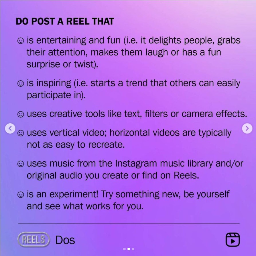 Reels: linee guida per non far calare la visibilità
